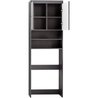 AMANDA Waschmaschinenschrank  2 Türen  L63 x T24 x H187 cm  Grau  