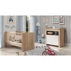 Baby Duo Pia Room - 70x140 cm Bett + 2 -Door Wechselnder Kommode - Son