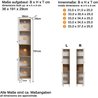Mobile alto con due ante - TRENDTEAM - Serie Touch - Bianco/Marrone - 