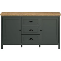 Niedriges Sideboard, 2 Türen, 3 Schubladen - L146 cm - 146 cm X 45 cm 