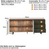 Niedriges Sideboard - SENTRA - Dunkelgrün - 2 Türen, 3 Schubladen - 12