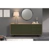Niedriges Sideboard - SENTRA - Dunkelgrün - 2 Türen, 3 Schubladen - 12