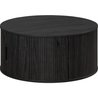 Tavolino - Rotondo - MDF - Nero - Essential - Diametro 80 cm Altezza 3
