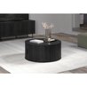 Tavolino - Rotondo - MDF - Nero - Essential - Diametro 80 cm Altezza 3