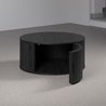Tavolino - Rotondo - MDF - Nero - Essential - Diametro 80 cm Altezza 3