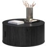 Tavolino - Rotondo - MDF - Nero - Essential - Diametro 80 cm Altezza 3