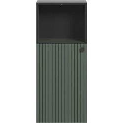 Meuble de salle de bain -  Rangement bas - Décor vert sauge et noir - 