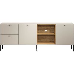SAO PAULO TV-Schrank - Kaschmir / Blond Eiche - 2 Türen, 2 Nischen, 2 