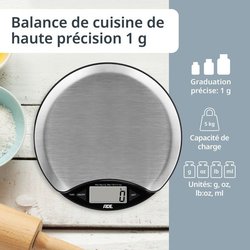 Bilancia da cucina digitale - ADE - ANJA - Plastica ABS - 17 x 17 x 2,