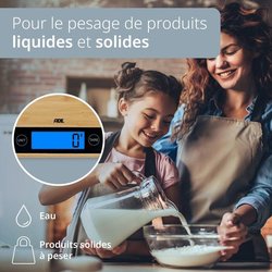 Bilancia da cucina digitale - ADE - RAMONA - Bambù - 23 x 18 x 2 cm - 