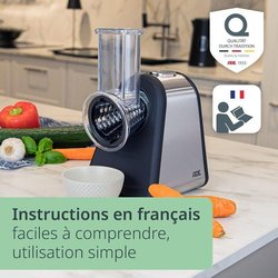 Râpe électrique - ADE - KITCHEN GADGETS - 4 types de Râpes - Acier ino