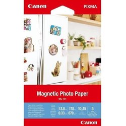 Papier d impression Canon Papier photo magnétique MG-101 A6 - 5 Feuill