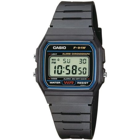 Watch - Casio - Vintage - Black - Digital - Resin - Waterproof WR ISO 