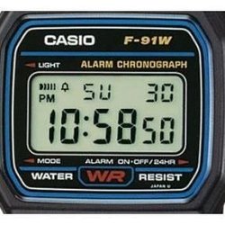 Watch - Casio - Vintage - Black - Digital - Resin - Waterproof WR ISO 
