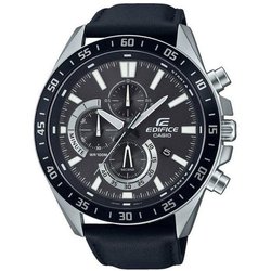 CASIO - Reloj de cuero genuino - EDIFICE - Negro