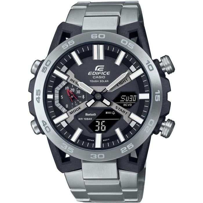Horloge - CASIO - ECB-2000D-1AEF - 51mm - Zilver - Bluetooth - Solar -