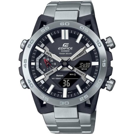 Horloge - CASIO - ECB-2000D-1AEF - 51mm - Zilver - Bluetooth - Solar -