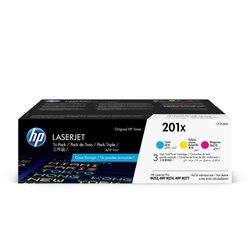 HP 201X pack de 3 tóners originales LaserJet cian / magenta / amarillo