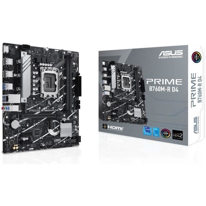 Placa base ASUS PRIME B760M-R D4 Micro ATX Socket 1700 DDR4 64 GB máx.