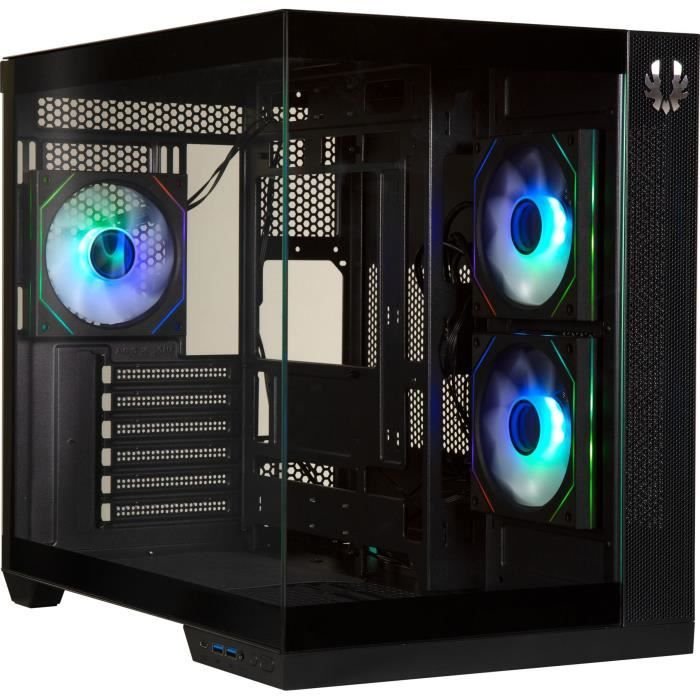 PC-Gehäuse - BITFENIX - Triton - Cube - ATX - Schwarz - gehärtetes Gla
