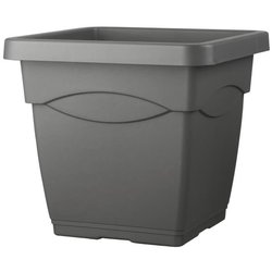 DEROMA Pot de fleurs carré Day R anthracite - 38 x H33,5 cm - Gris ant
