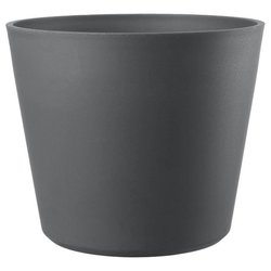 DEROMA Pot de fleurs Origin - 57,5 x 48 cm  - 85 L - A roulettes - Gri