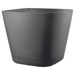 Quadratischer Blumentopf - DEROMA - Origin - 12 L - Grau