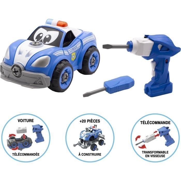 Coche teledirigido - TOOKO - CONSTRUYE MI COCHE DE POLICÍA RC - Tecnol