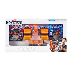 Pack Blasters  ZURU  XSHOT Skins Dread 2PK  Doppelt rotierende Barr