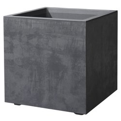 Cube Flower Pot - DEROMA - Millennium R - Anthracite - With water rese