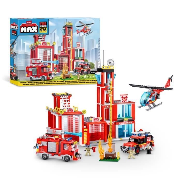 Set di costruzione - ZURU - Caserma dei pompieri grande (976 pezzi) - 