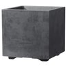 DEROMA Pot de fleurs Cube Millennium R - 25 x H25 cm - Anthracite - A 