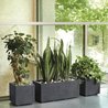 DEROMA Pot de fleurs Cube Millennium R - 25 x H25 cm - Anthracite - A 