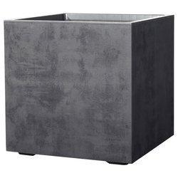 Cube Flower Pot - DEROMA - Millennium R - Anthracite - Self-Watering -