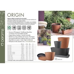 Vaso per fiori - DEROMA - Origin - 9,6 L - Terracotta