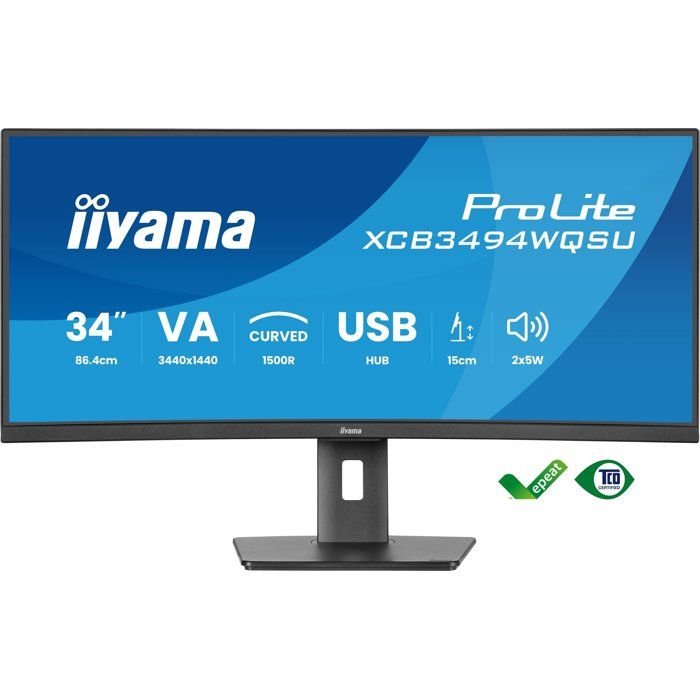 Monitor curvo para PC - IIYAMA - 34" - 120 Hz - Panel VA - 0,4 ms - PR