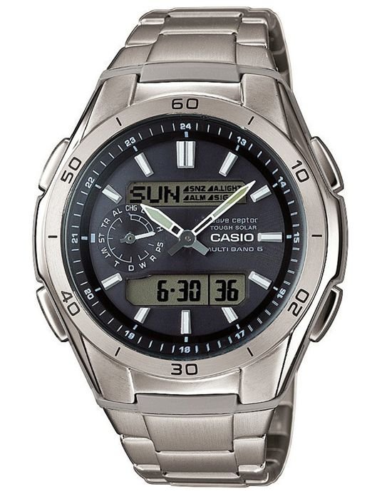CASIO - Titanuhr - WAVECEPTOR - grau