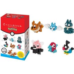 6-Piece Brick Figure Set - BANDAI - NANOBLOCK - Normal Type Pokémon Pa