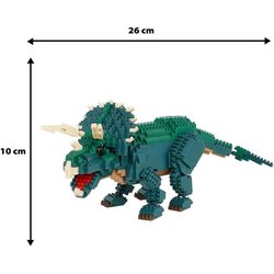 Figura de ladrillo - BANDAI - NANOBLOCK - Triceratops Deluxe - 930 pie