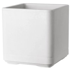 Maceta Cubo - DEROMA - Cosmo - Perla - Con reserva de agua - Ruedas - 