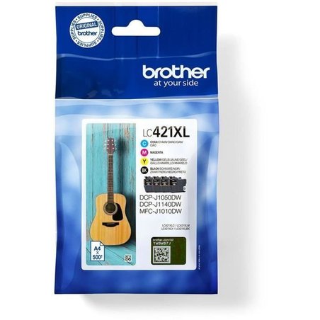 4 Inktpatronen LC421XLVAL - BROTHER - Zwart, Cyaan, Magenta en Geel 50