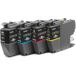 4 Ink cartridges LC421XLVAL - BROTHER - Black, Cyan, Magenta and Yello