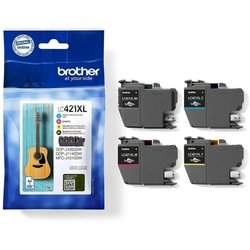 4 cartuchos de tinta LC421XLVAL - BROTHER - Negro, Cian, Magenta y Ama