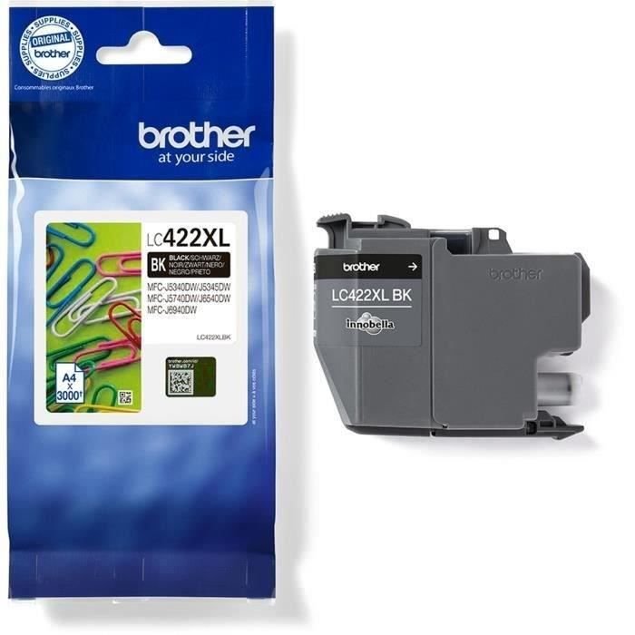 Cartridge LC422XLBK - BROTHER - Zwart - 3000p - Voor Zakelijk Smart MF
