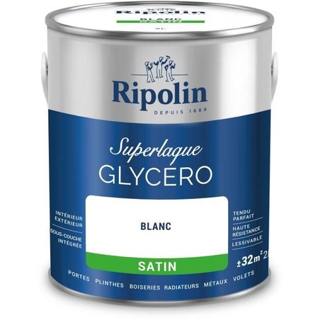 Laca glicerina - RIPOLIN - 447559 - Blanco - Satinado - 2 L