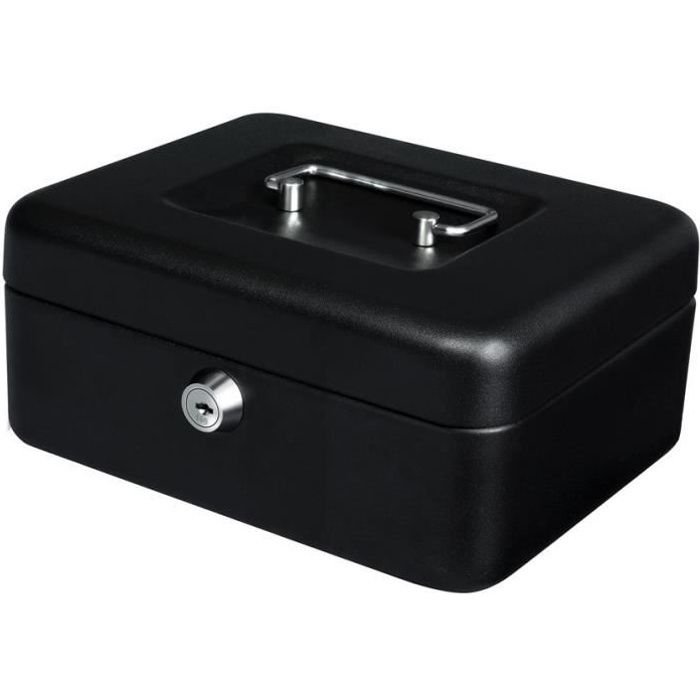 Cassa YALE - Portamonete - 20 x 16 x 9 cm - Nero