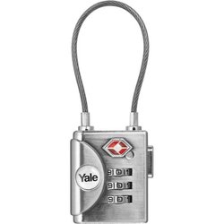 YALE TSA Cable Lock with Combination Code - Programmable 3 digits - Fo