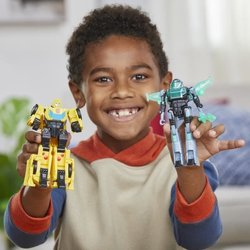 Cyber-Combiner Bumblebee e Mo Malto Action Figures, Giocattoli interat