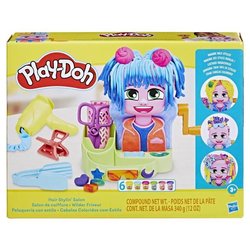 Play-Doh Salon de coiffure, coffret de pâte a modeler avec 6 pots, des