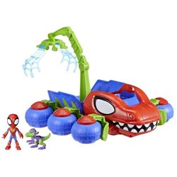 Spidey, Vehículo Dino 2 en 1, Coche Todo Terreno con Figuras Incluidas